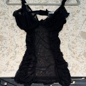 Frederick's of Hollywood Black Lace Chemise